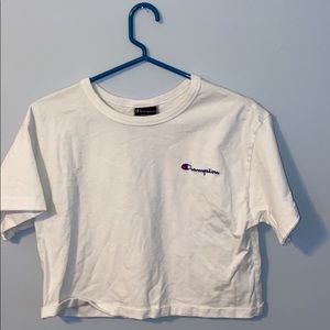 Champion Logo Cropped T-Shirt